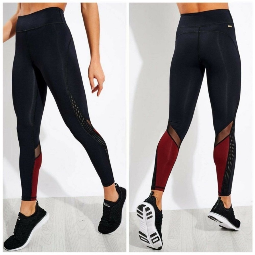 ALALA Heroine Leggings in Bordeaux Black/Burgundy XSmall NWT